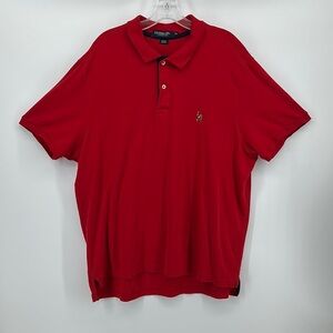 U.S. Polo Assn. Y2K Luxury Preppy Ivy League Red Classic S/S Polo Shirt Sz2XL